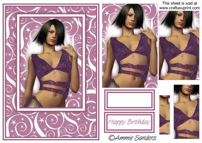 Party Girl Pyramid Card Front