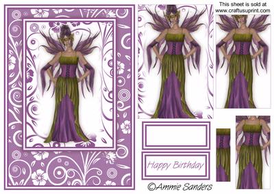 Stunning Fairy Card Front Kit