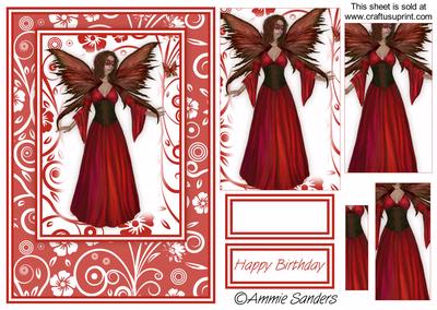 Stunning Fairy Card Front Kit