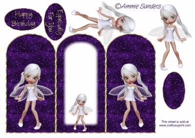 Pretty Fairy Tri Fold Card Kit