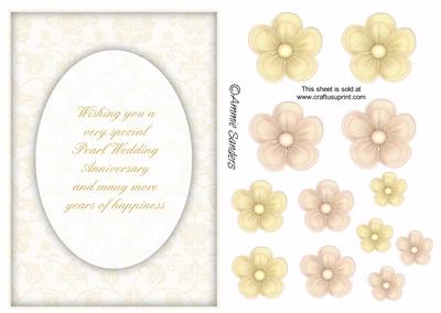 Gorgeous Pearl Wedding Anniversary Card Kit