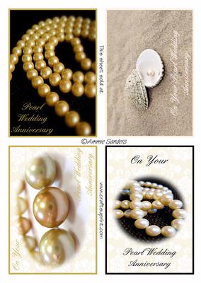 Gorgeous Pearl Wedding Anniversary Toppers