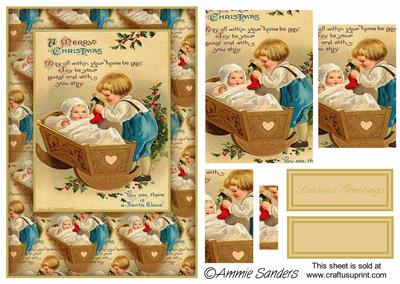Christmas Kids Traditional Christmas Card Front Kit