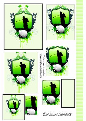 Golfing 3D Pyramid Sheet