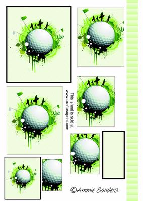 Golfing 3D Pyramid Sheet