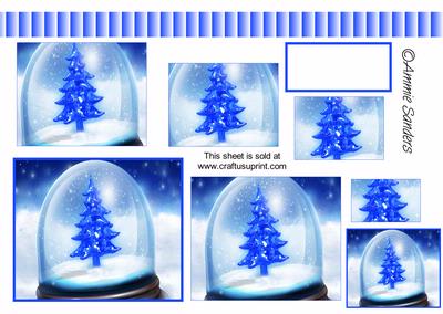 Christmas Tree Snow Globe Pyramid