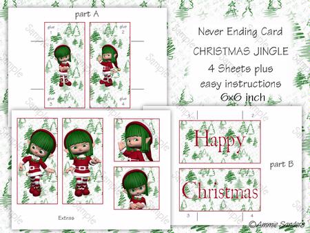 Christmas Jingle 6x6 Inch Never Ending Card Kit