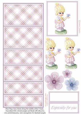 Cutie Pie Cute Girl with Butterfly Stair Stepper