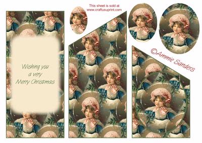 Stunning Christmas Girl Cascade Tri-fold