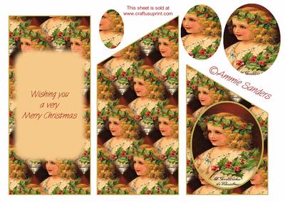 Gorgeous Christmas Girl Cascade Tri-fold