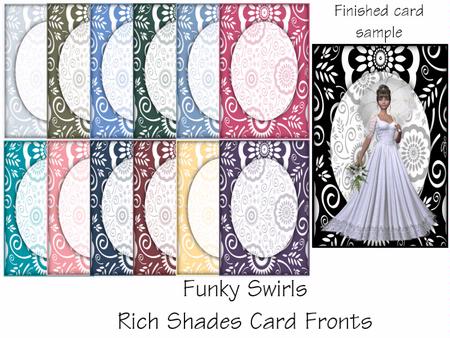 Rich Shades Funky Swirls Frame Effect Card Fronts