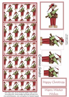 Christmas Teddy Stair Stepper