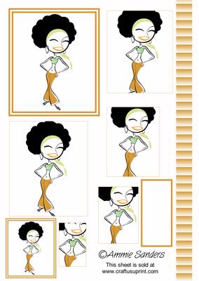 Diva Girl Pyramid with Ribbon and Text Plate