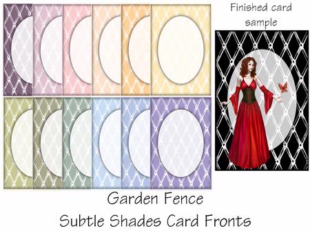 Subtle Shades Garden Fence Frame Effect Card Fronts