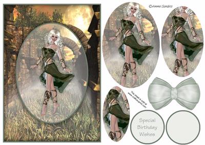 Woodland Nymph Card Front Kit
