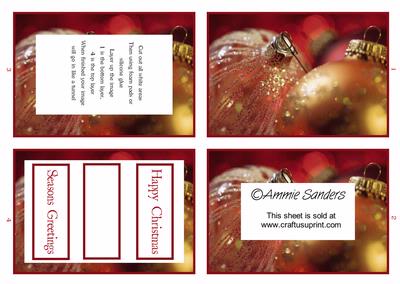 Christmas Baubles Tunnel Sheet