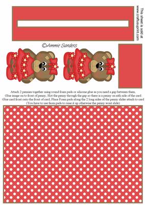 Super Cute Ballerina Teddy Penny Slider