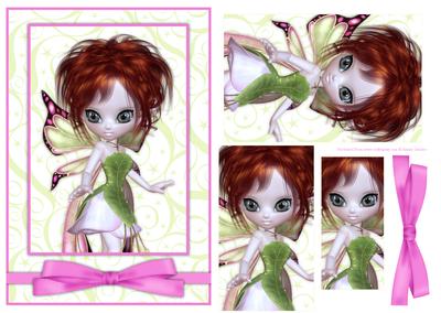 Woodland Fairy Card Front & Pyramid