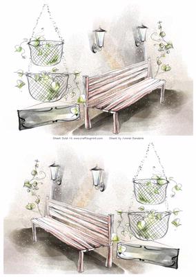 2 A5 Backgrounds for Your Decoupage Ladies & Rubber Stamps