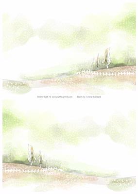 2 A5 Backgrounds for Your Decoupage Ladies & Rubber Stamps