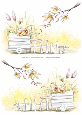 2 A5 Backgrounds for Your Decoupage Ladies & Rubber Stamps