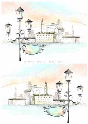 2 A5 Backgrounds for Your Decoupage Ladies & Rubber Stamps