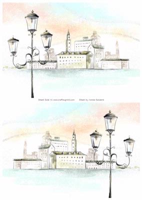 2 A5 Backgrounds for Your Decoupage Ladies & Rubber Stamps