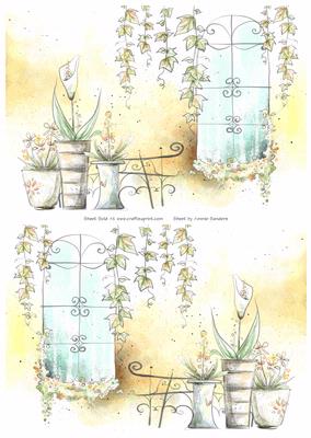 2 A5 Backgrounds for Your Decoupage Ladies & Rubber Stamps