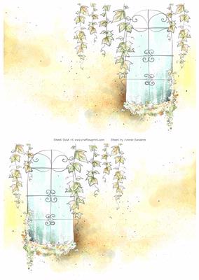 2 A5 Backgrounds for Your Decoupage Ladies & Rubber Stamps