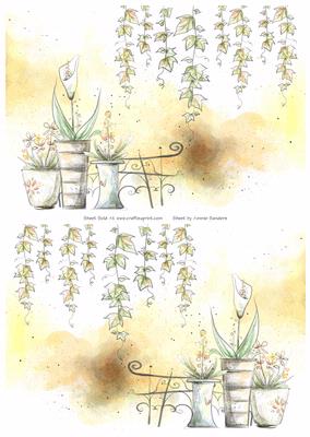 2 A5 Backgrounds for Your Decoupage Ladies & Rubber Stamps