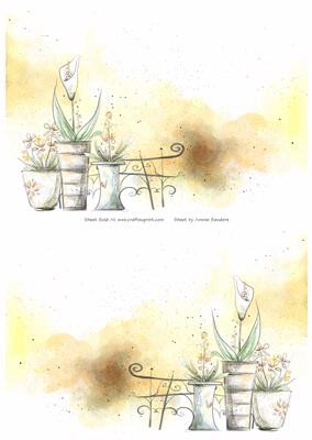 2 A5 Backgrounds for Your Decoupage Ladies & Rubber Stamps