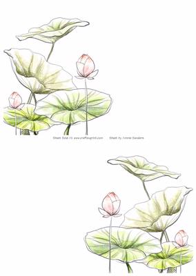 2 A5 Backgrounds for Your Decoupage Ladies & Rubber Stamps
