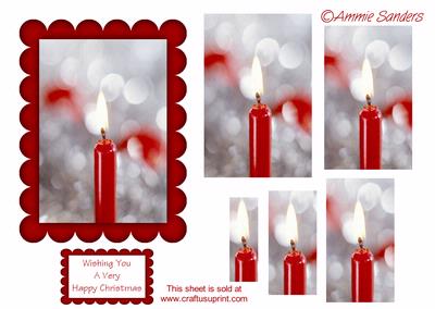 Traditional Christmas Candle Scallop Pyramid
