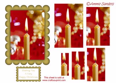 Traditional Christmas Candle Scallop Pyramid