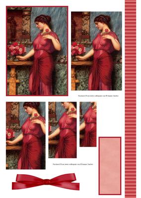 Vintage Beauty Pyramid Decoupage & Embellishments