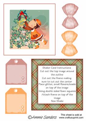 Daisy May Getting Ready for Christmas Shaker Card