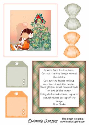 Daisy May Getting Ready for Christmas Shaker Card