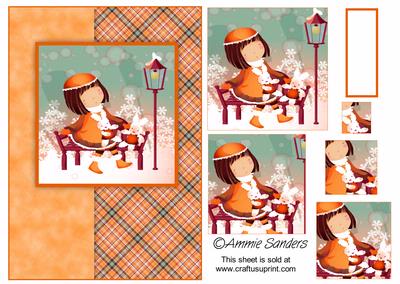Daisy May Getting Ready for Christmas A5 Card Front