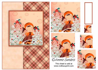 Daisy May Getting Ready for Christmas A5 Card Front
