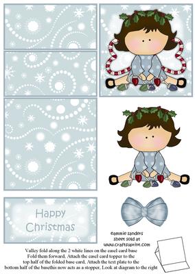 Sweet Christmas Angel Easel Card