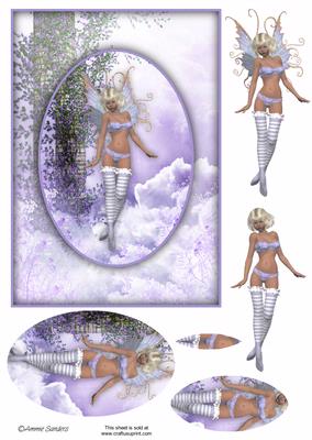 Magical Fae A5 Card Front with Step by Step and Pyramid Layers