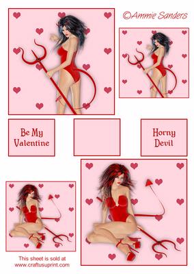 Horney Devil Valentine Toppers