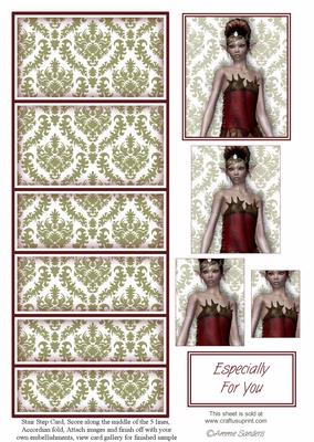 Woodland Princess in Deep Red Stair Stepper
