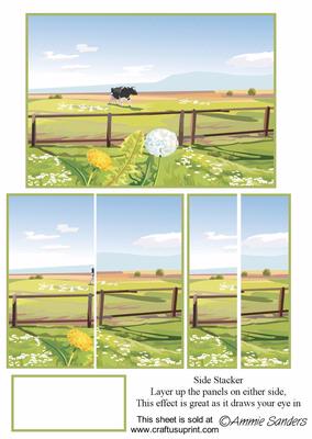 Cow in a Sunny Meadow Side Stacker