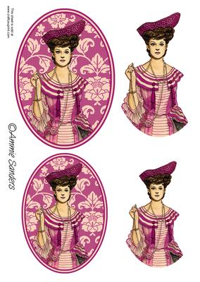 Vintage Beauty Cameo Toppers