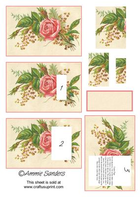 Brand New Pretty Pink Rose Combi-tage