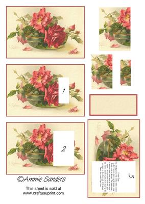 Brand New Pretty Red Roses Combi-tage