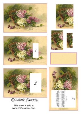 Brand New Pretty Purple Flowers Combi-tage