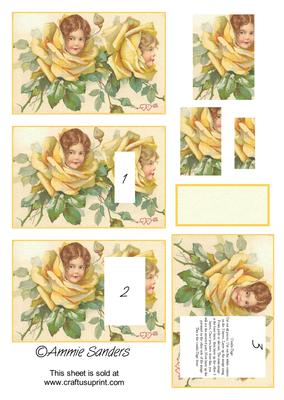 Brand New Children in Yellow Roses Combi-tage