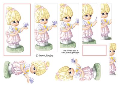Little Girl with a Butterfly Pyramid Sheet